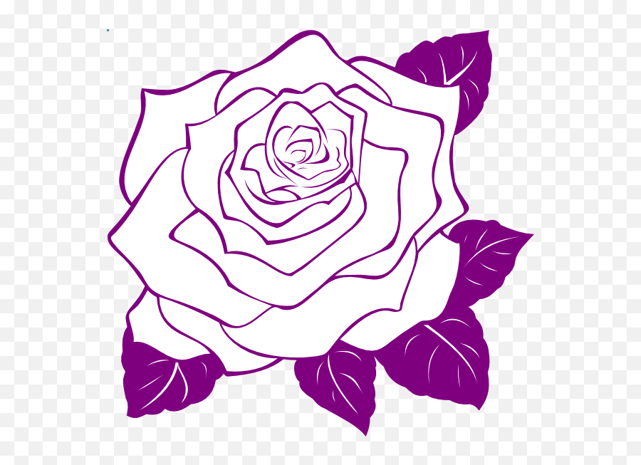 Rose Flower Outline Png Png Image With - Transparent Outlines Of A Rose Emoji,Flower Outline Clipart