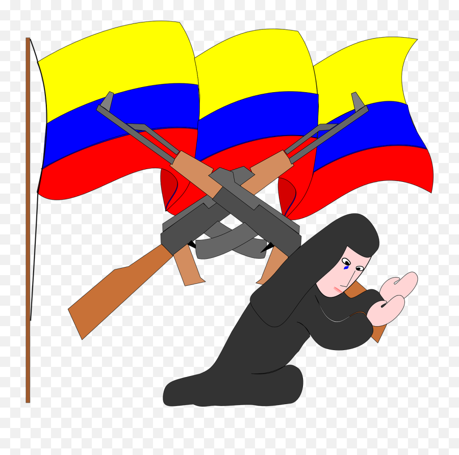 Columbia Firearms Guerilla Guns Png Picpng - Bandera De Colombia Con Armas Emoji,Guns Png