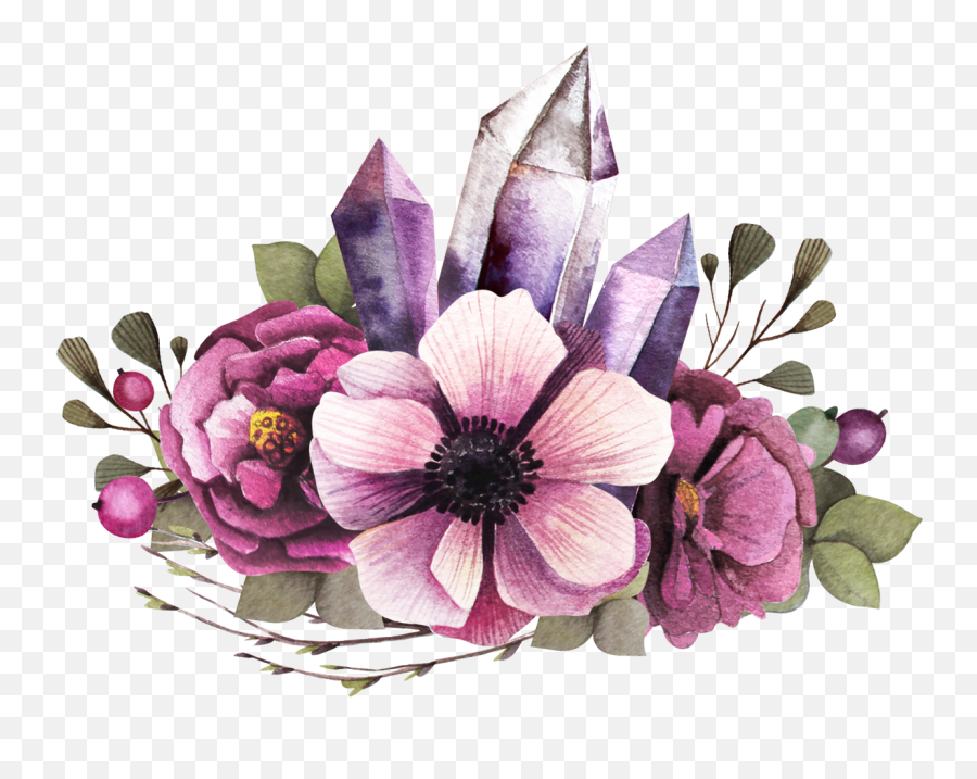 Peach Flower Clipart Flower Cluster - Purple Pink Flowers Png Emoji,Pink Flower Clipart