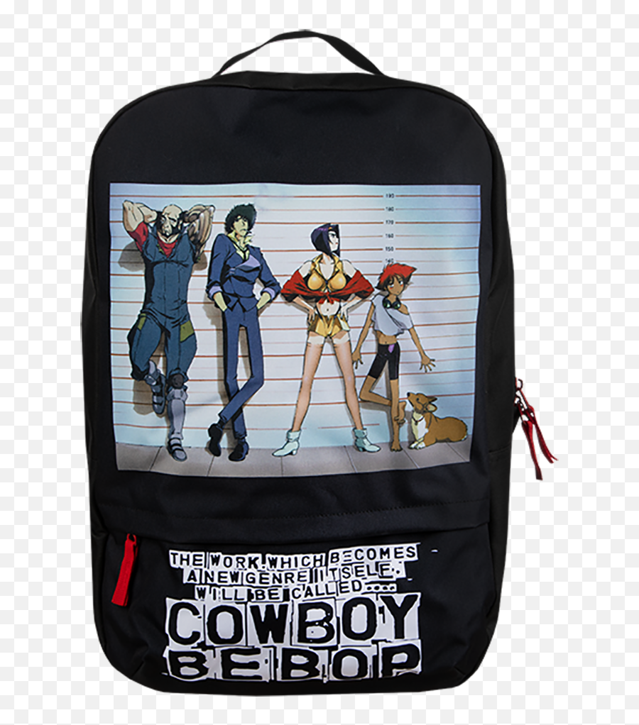 Cowboy Bebop Lineup Backpack - Many Episodes Is Cowboy Bebop Emoji,Cowboy Bebop Logo