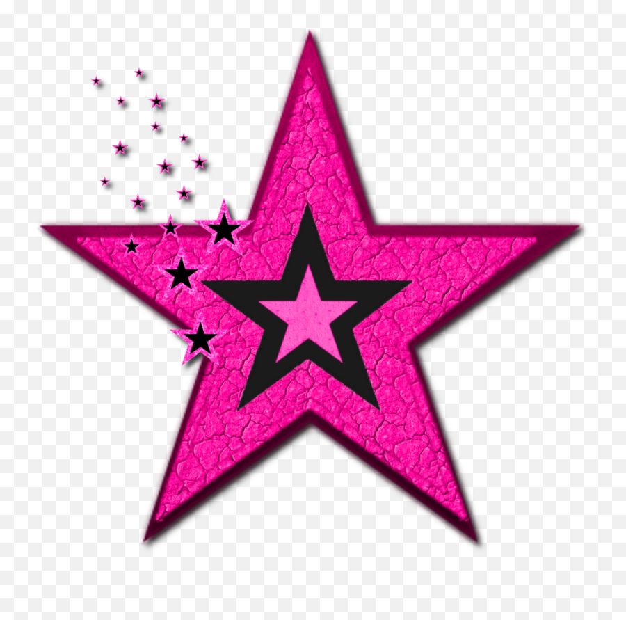 Pink Black Stars - Logo Logo Converse Png Emoji,Black Star Png