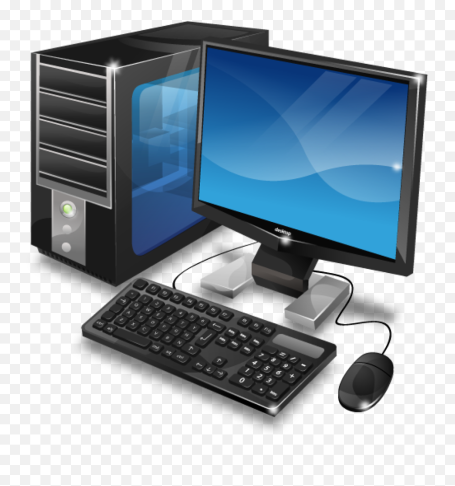 Desktop Computer Clipart Png - Computer Images Png Emoji,Computer Clipart