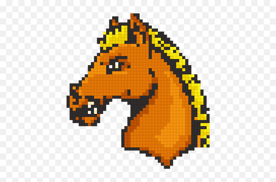 Horse Color By Number - Pixel Art Draw Coloring Book On Google Horse Pixel Art Emoji,Google Play Logo Png