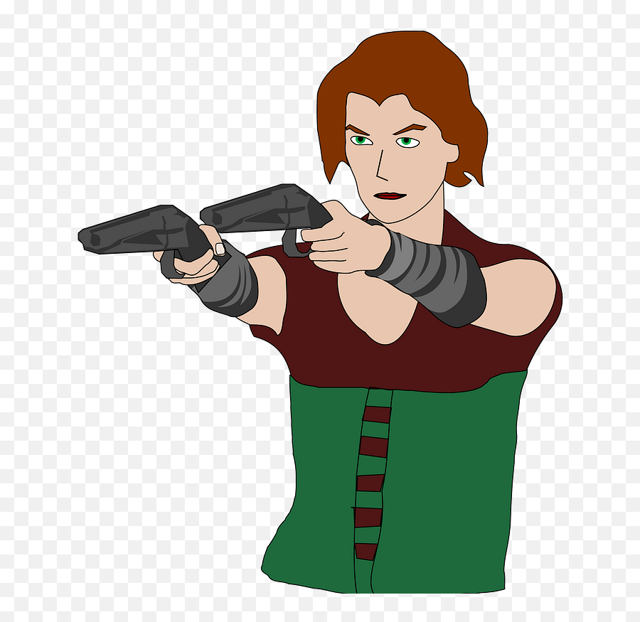 Woman With Guns Clipart - Woman Weapons Emoji,Transparent Guns