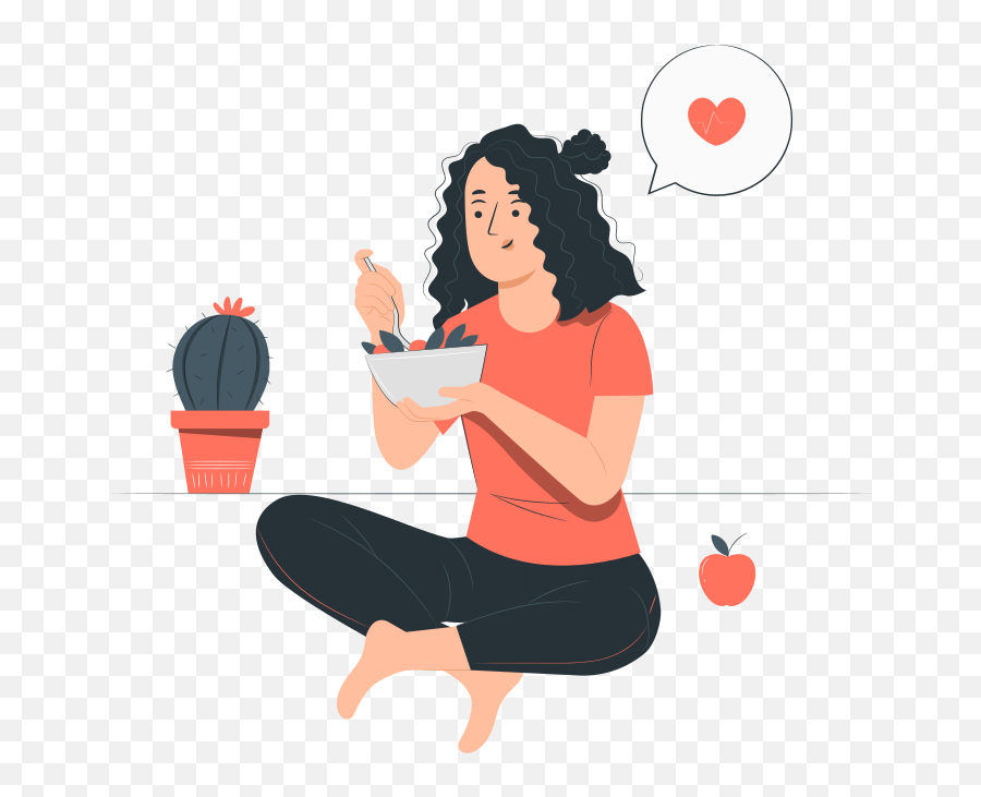 Eating Healthy Food - Healthy Food Illustration Png Emoji,Healthy Png