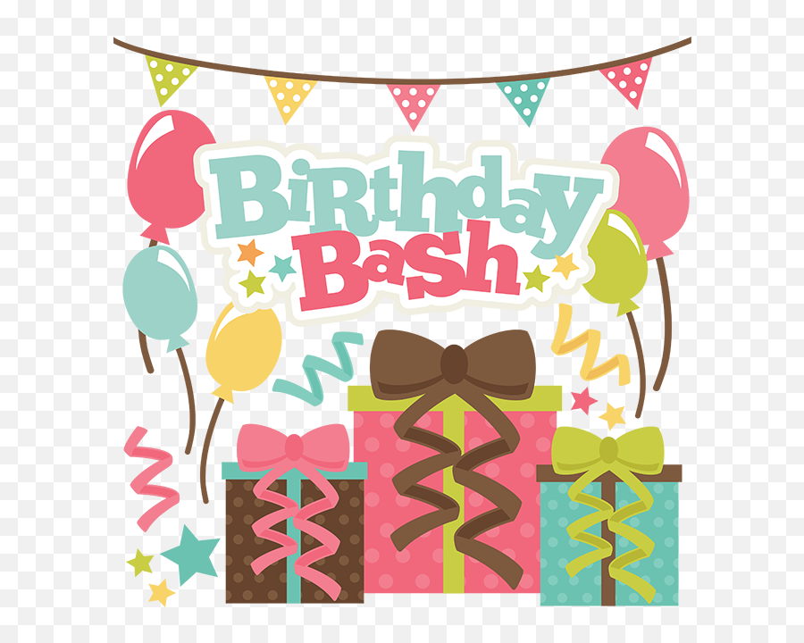 Birthday Bash Svg Scrapbook File Free - Birthday Bash Clipart Free Emoji,Birthday Bash Png