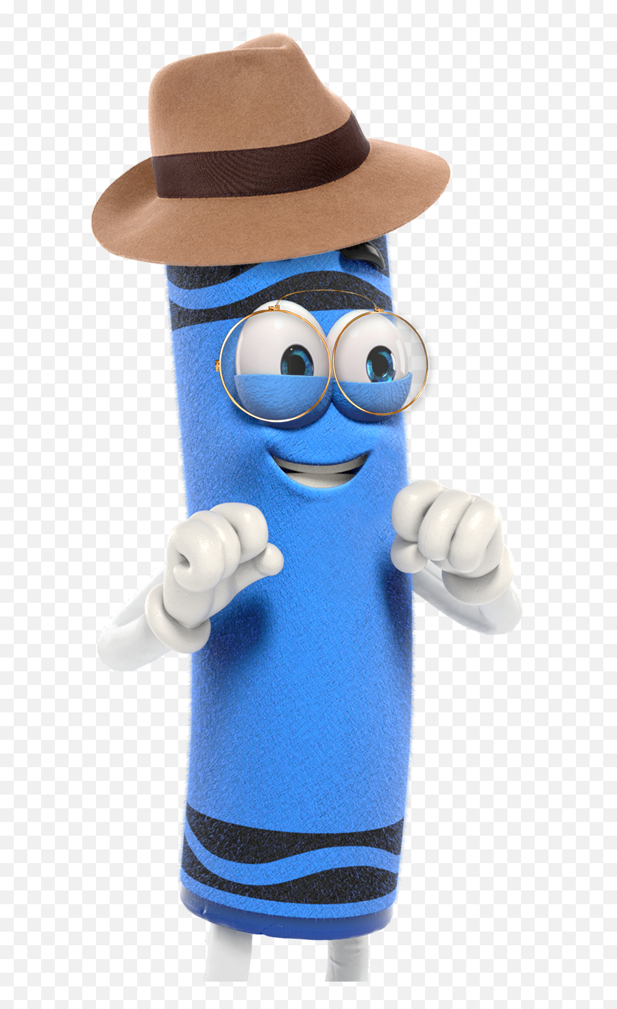 Blue Crayon Cartoon Character In A Emoji,Blue Crayon Clipart