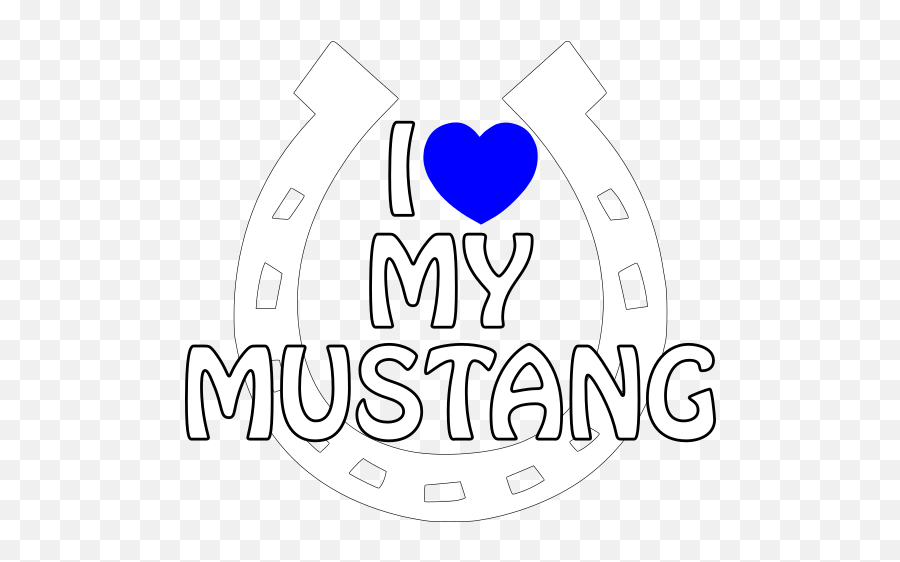 I Love My Mustang Decal Friendswood High School Cheerleaders Emoji,Mustang Png
