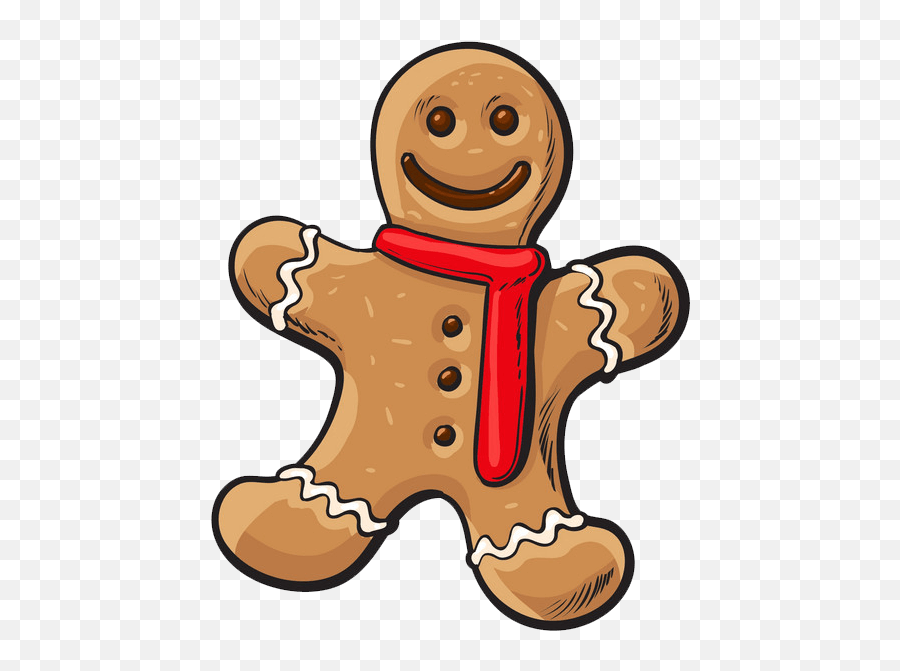 Sad Gingerbread Man With Bite Clipart Transparent - Clipart Happy Emoji,Christmas Cookies Clipart