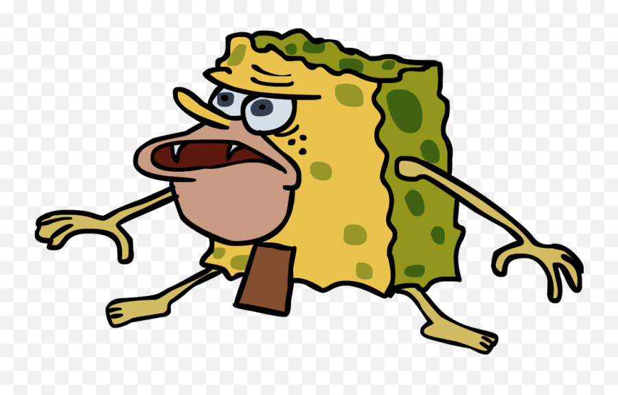 Cave Man Png - Primitive Spongebob Emoji,Memes Png