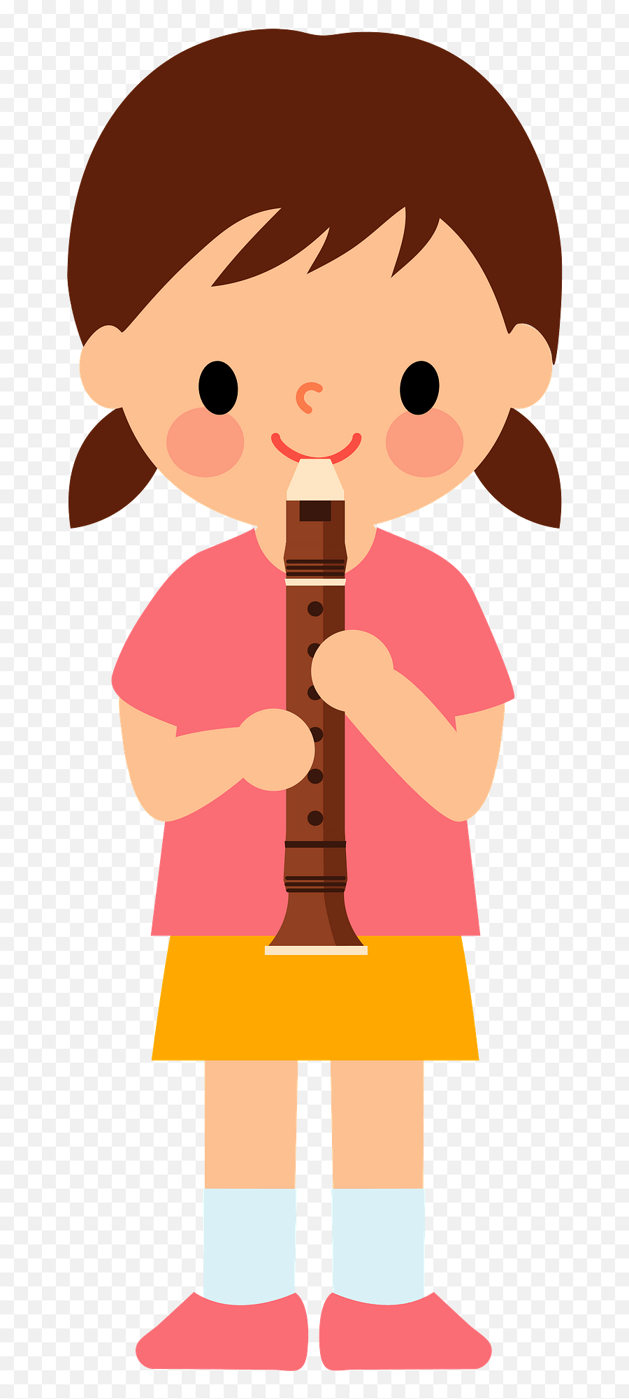 Girl Is Playing Recorder Clipart Free Download Transparent Emoji,Clarinet Clipart