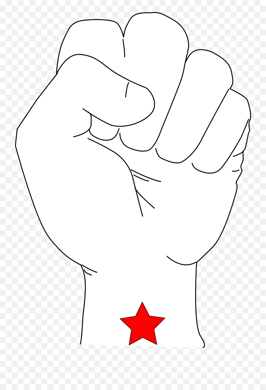 Revolution Fist Transparent Png - Power Star Hand Emoji,Fist Transparent