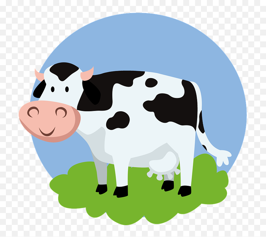 Cow Png For Kids - Cow Eating Grass Clipart Png Full Size Emoji,Cow Png