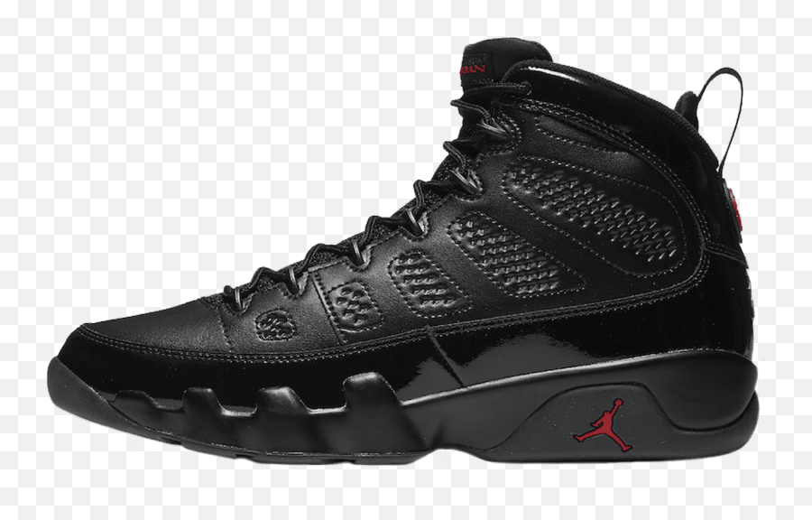 Download Nike Air Jordan 9 Retro Black University Red - Jordan 9 Black And Red Emoji,Jordan Png