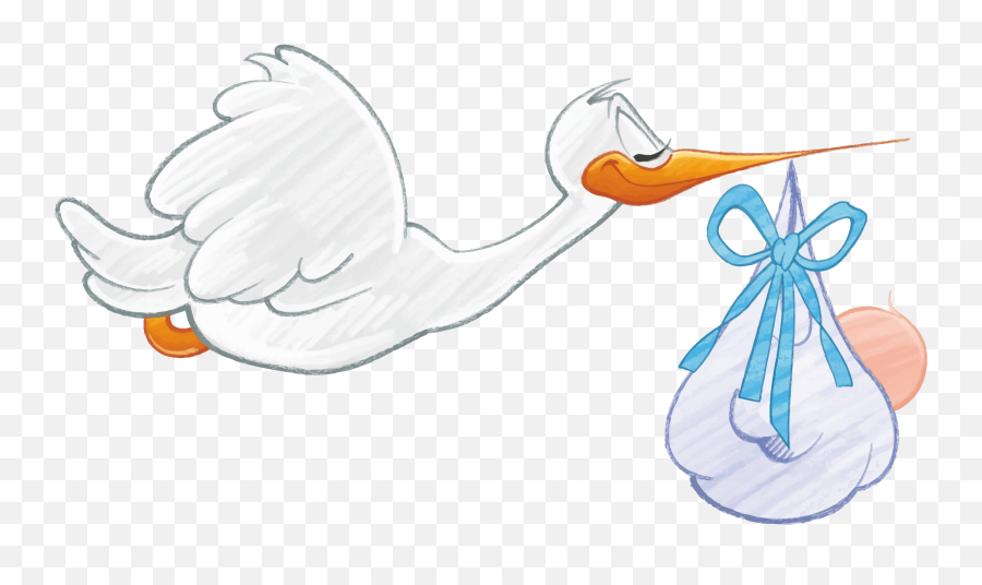 Stork Carrying Baby Transparent Png - Transparent Stork Baby Png Emoji,Baby Transparent