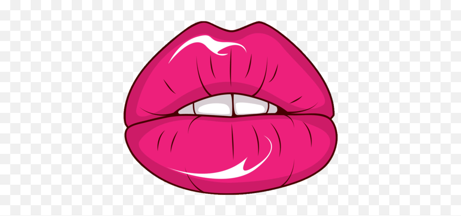 Cartoon Lips Shiny Transparent Png Emoji,Labios Png