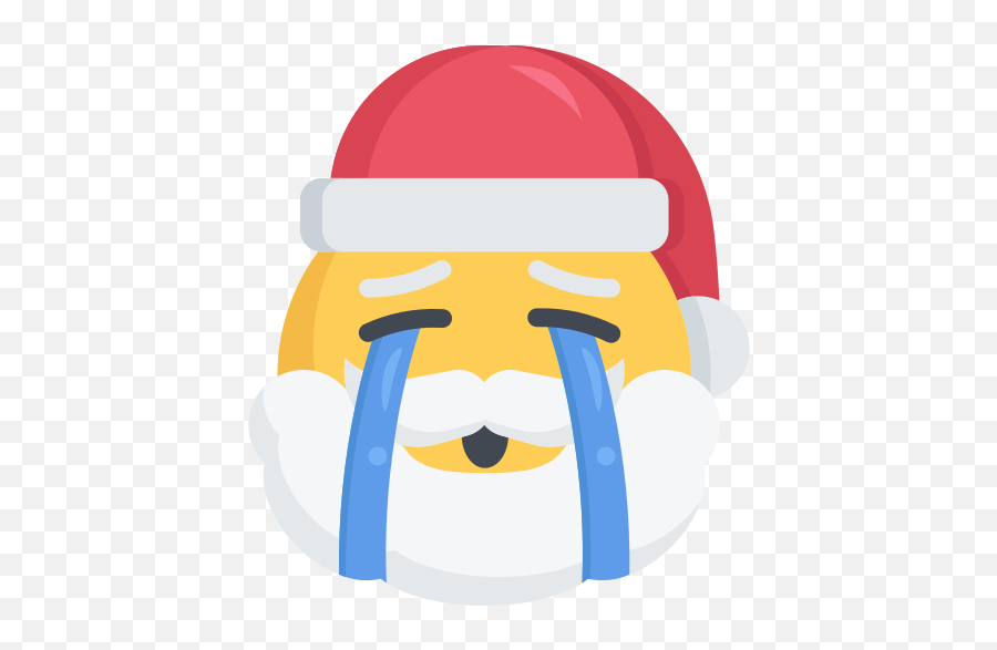 Christmas Crying Emoji Sad Santa Free Icon Of Santa Emojis,Tear Emoji Png