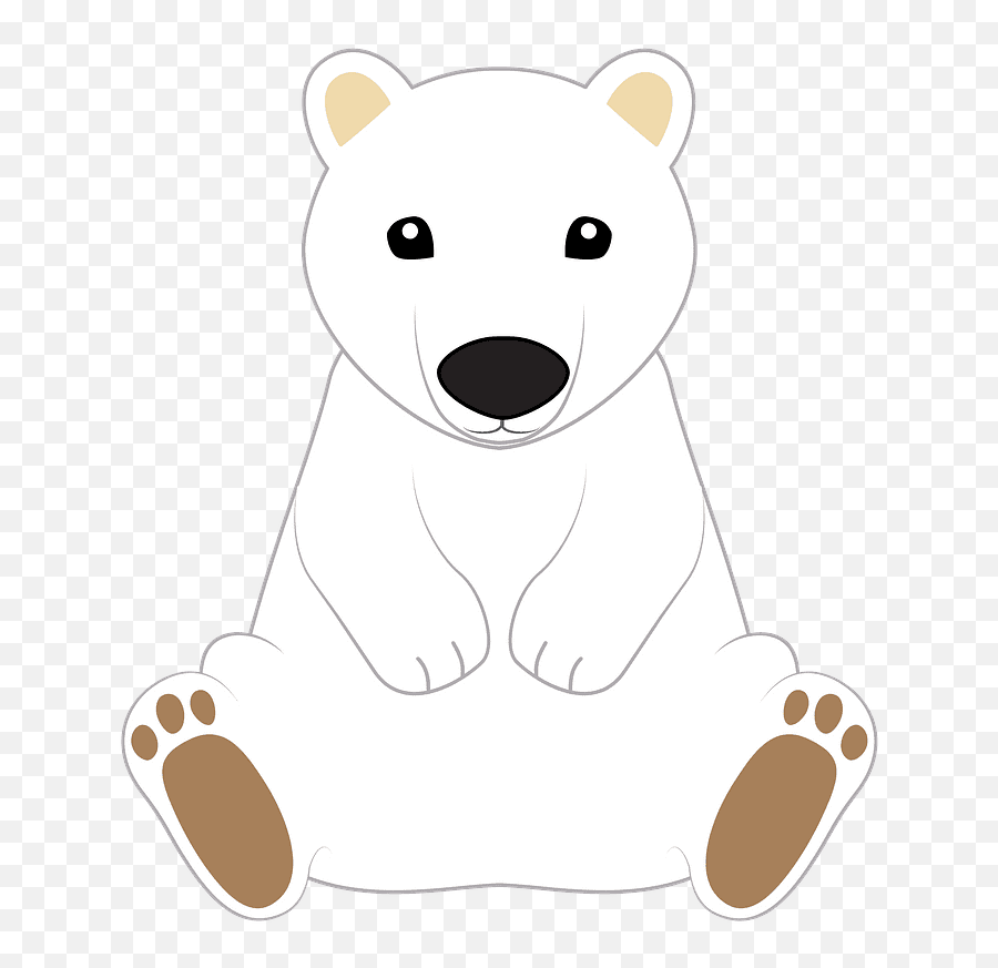 Baby Polar Bear Clipart Image - Clipart World Emoji,Baby Bear Clipart