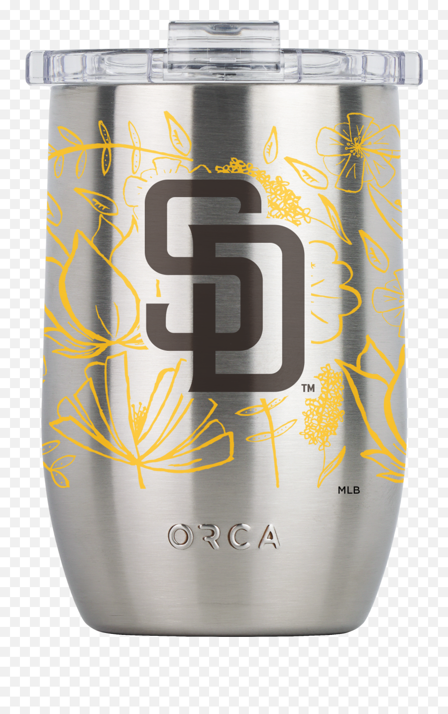 San Diego Padres Floral Sketch Vino 12oz - Cylinder Emoji,San Diego Padres Logo