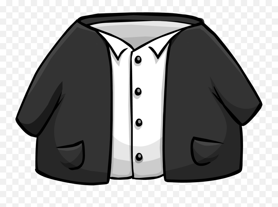 Suit Clipart Black And White Suit - Club Penguin Suit Emoji,Suit Clipart