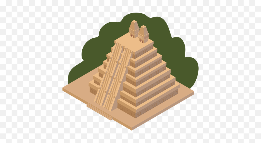 Aztec Pyramid Greenery Isometric - Transparent Png U0026 Svg Piramide Maya Dibujo Png Emoji,Greenery Png
