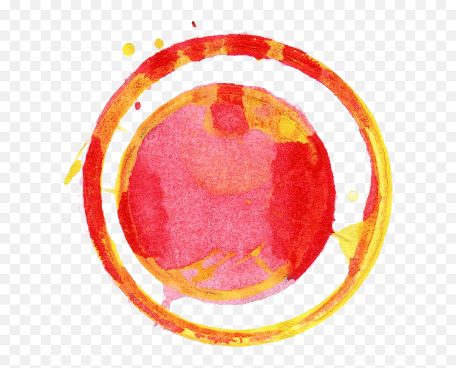 24 Colorful Watercolor Circle - Dot Emoji,Red Dot Png