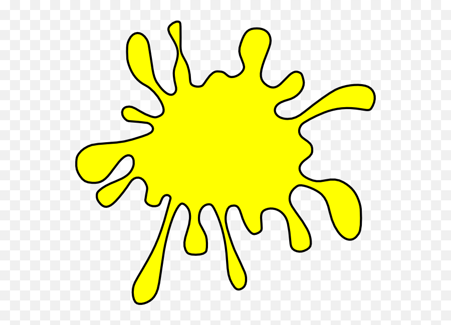 Yellow Paint Splatter Clipart - Clip Art Library Clip Art Yellow Paint Splash Emoji,Splatter Clipart