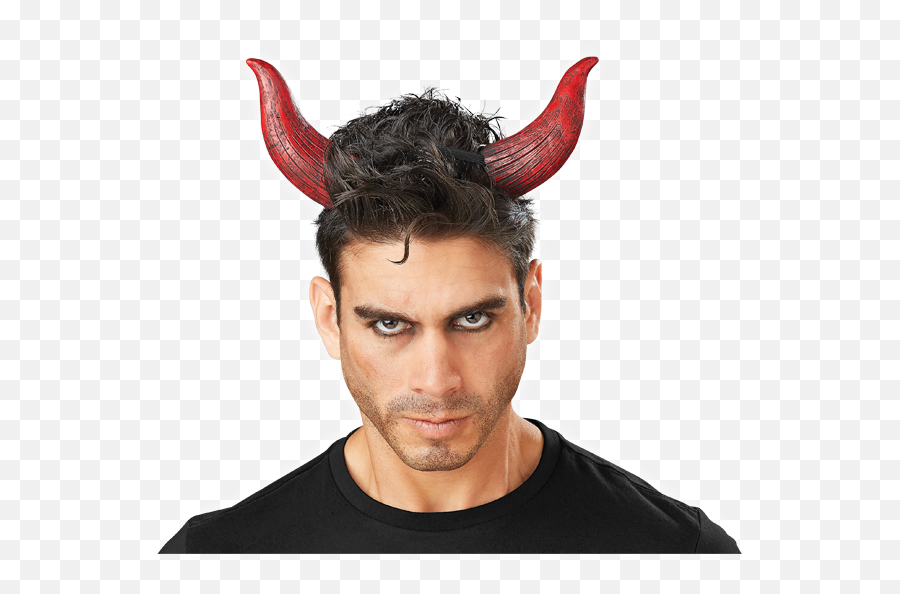 Download Devil Horns - Devil Horns Png Png Image With No Halloween Costumes Horns Male Emoji,Demon Horns Png