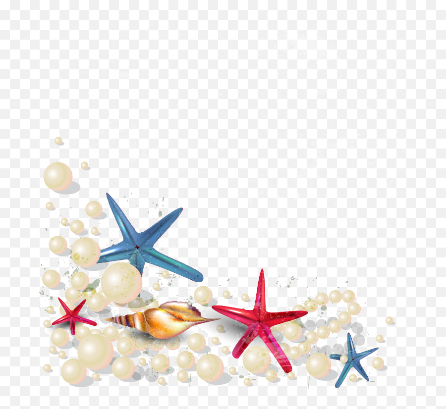 Starfish Clipart Sandy - Vector Estrela Do Mar Png Transparent Background Shells Clipart Png Emoji,Starfish Clipart