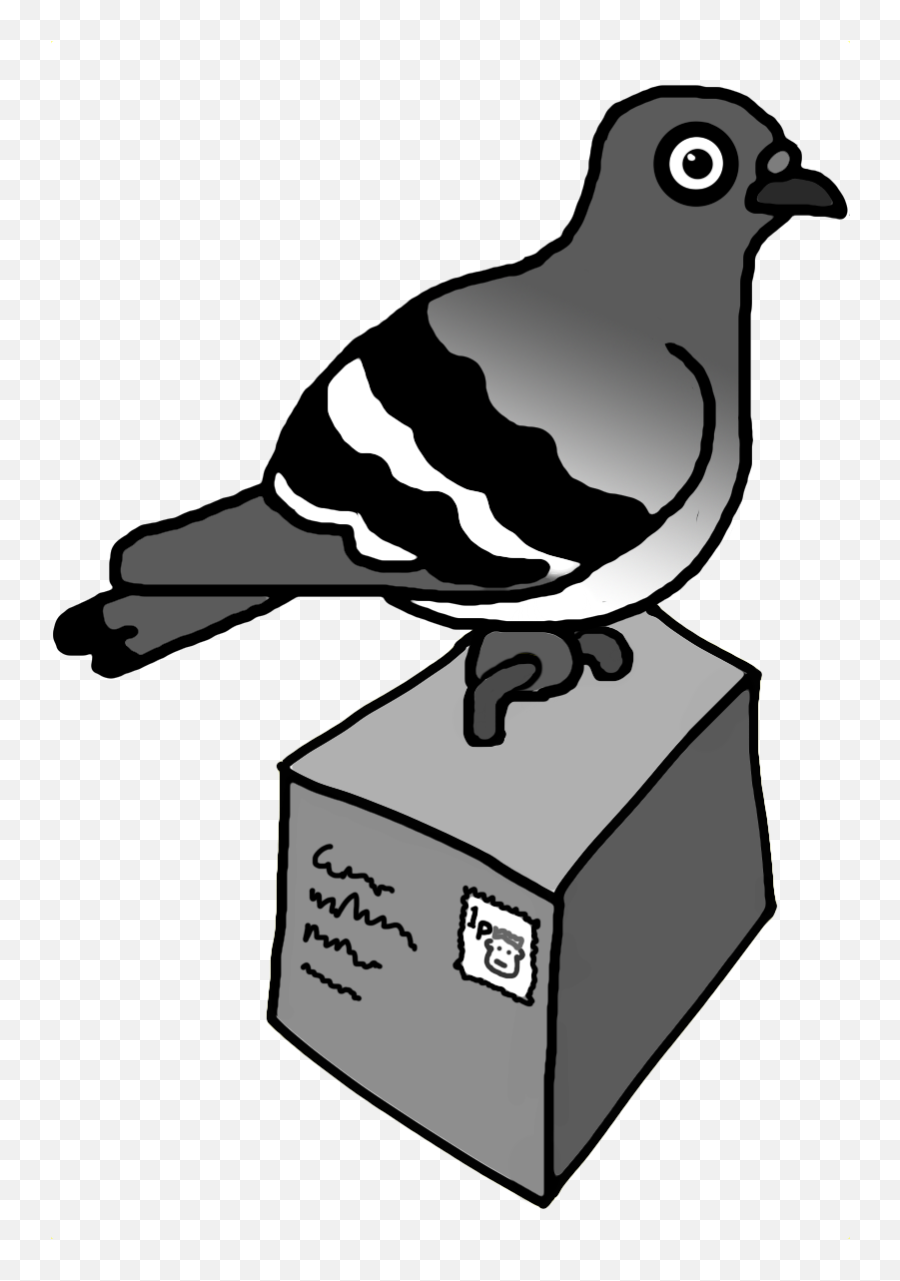 I - Pigeon With Package Transparent Cartoon Jingfm Pigeon Package Emoji,Pigeon Clipart