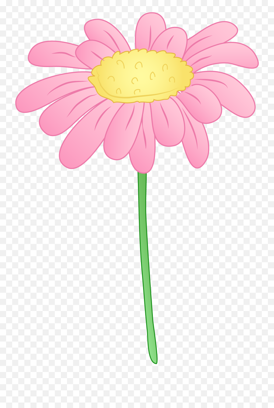 Daisy Clip Art - Single Cartoon Daisys Emoji,Daisy Clipart