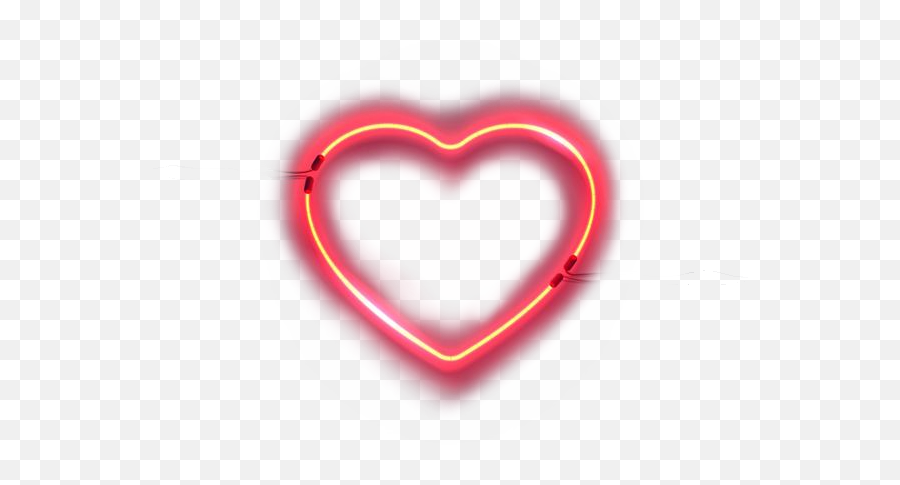 Neon Red Heart Aesthetic Tumblr Sticker By Kookie - Heart Aesthetic Emoji,Red Heart Transparent