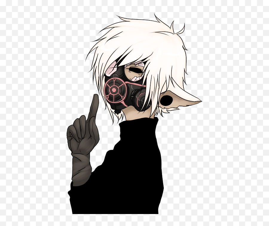 By L Wlii - Anime Character With Gas Mask Clipart Full Emoji,Anime Character Png