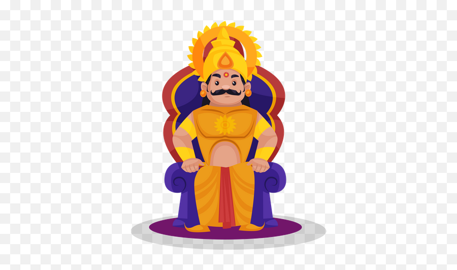 Best Premium King Sitting On Throne Illustration Download In Emoji,King Throne Png