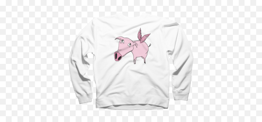 Best Pig Womenu0027s Sweatshirts Design By Humans Emoji,Flying Pig Clipart