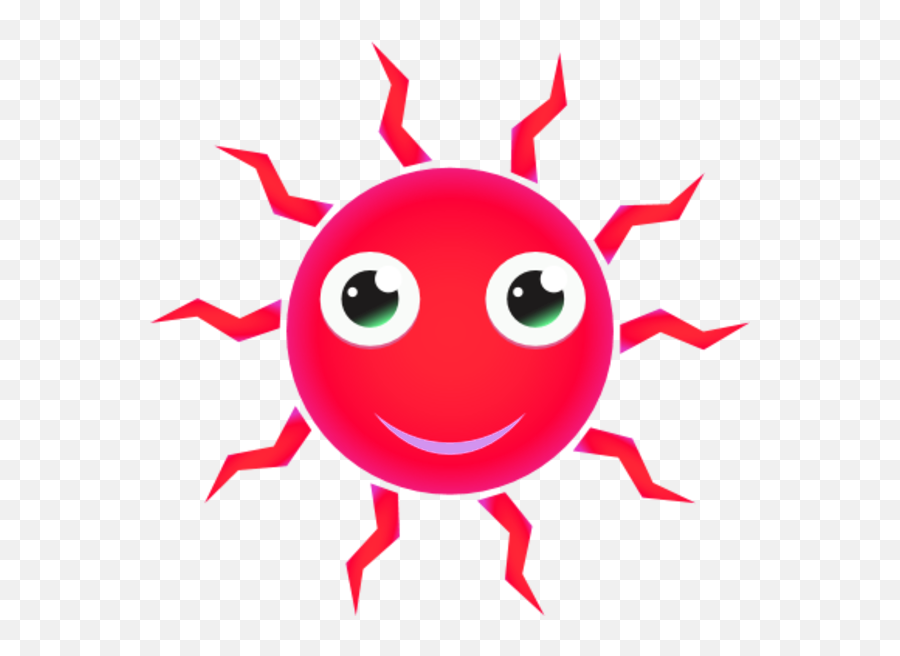Red Sun Cartoon Png Clipart - Full Size Clipart 869230 Emoji,Cute Sunshine Clipart