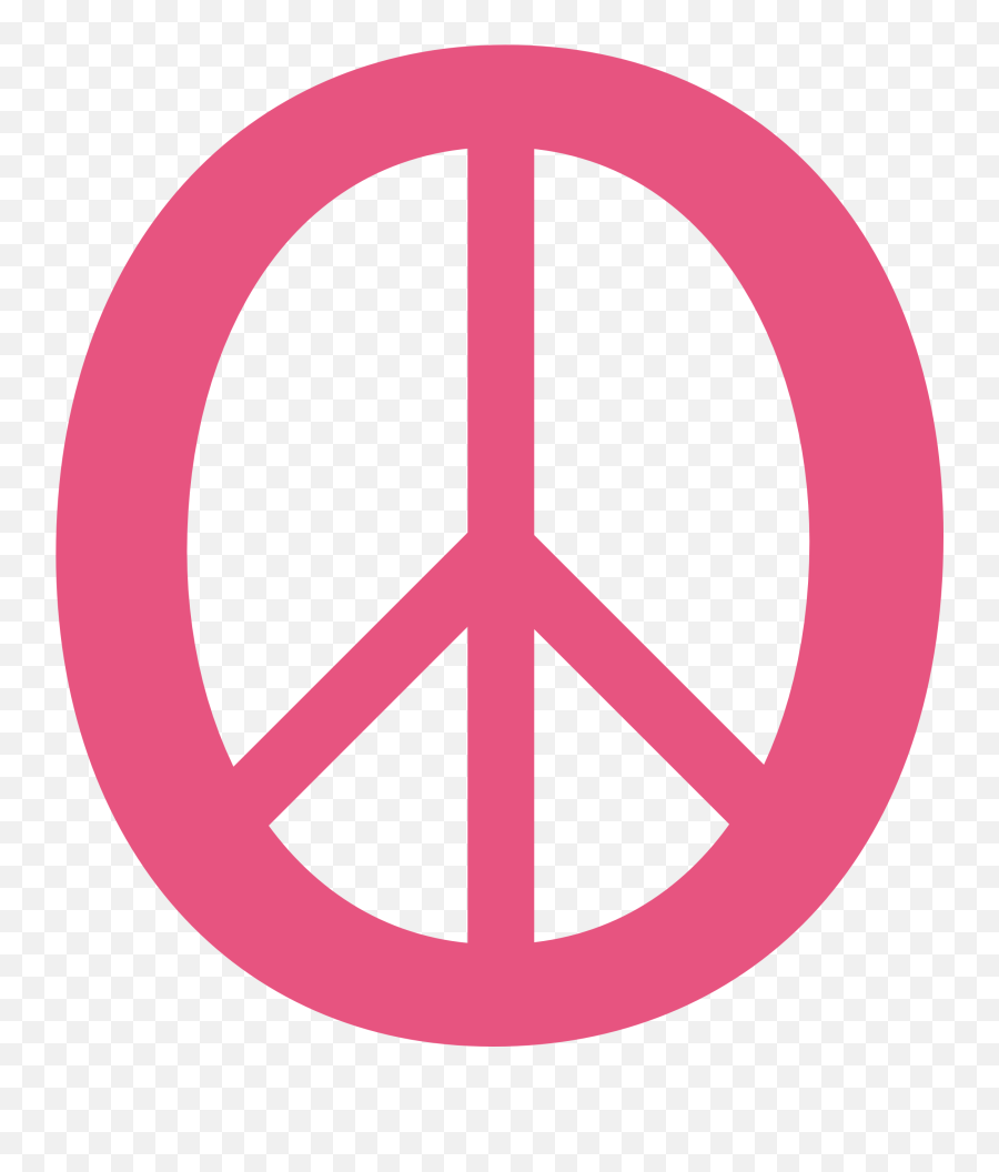 Dark Pink Peace Symbol 11 - Dark Pink Peace Sign Transparent Emoji,Peace Sign Clipart