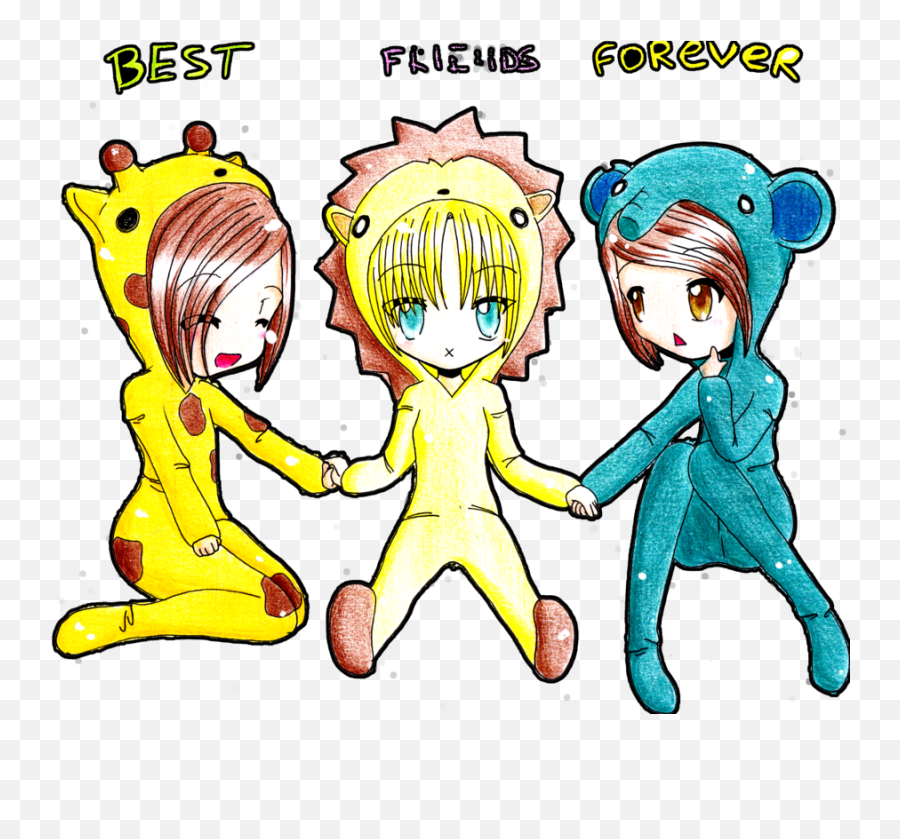 Best Friends Forever Cute - Best Friends Forever Drawing Cute Best Friend Drawings Anime Emoji,Best Friends Clipart