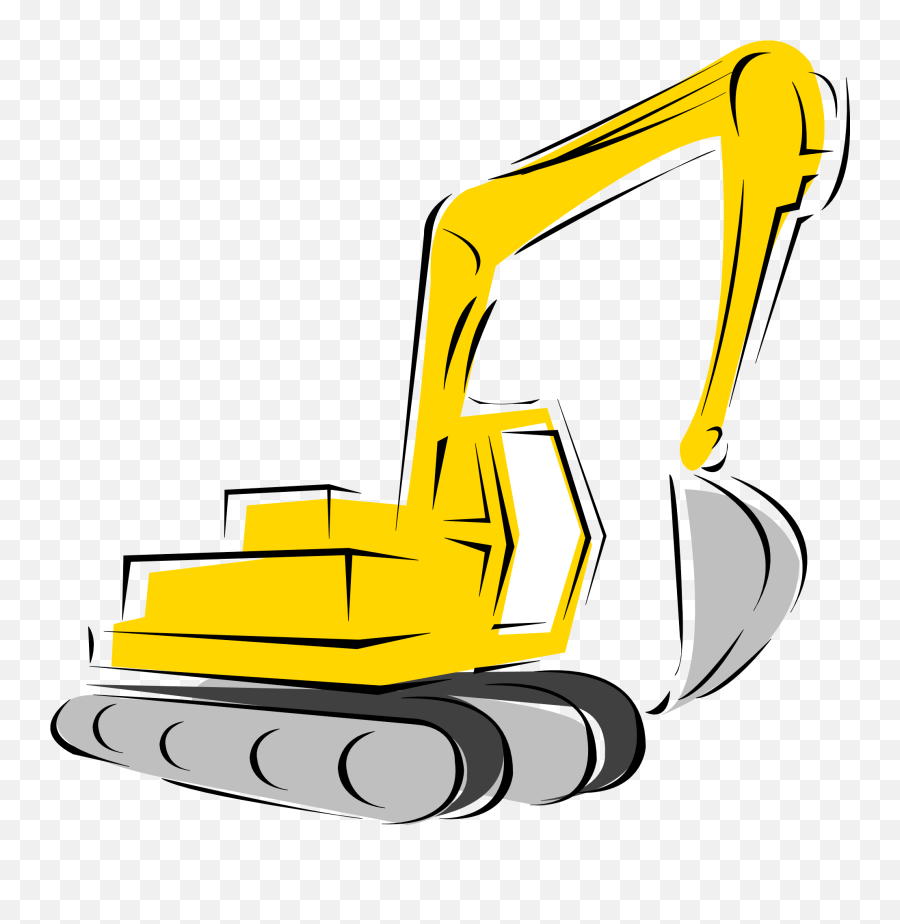 Yellow Bulldozer Free Outlines Picture - Heavy Equipment Clip Art Emoji,Bulldozer Clipart