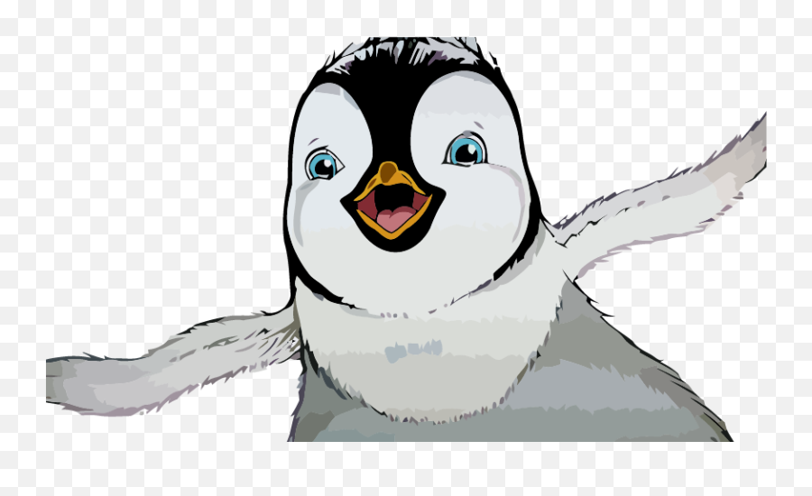 Download Hd Happy Feet Very Cute Face Penguin Clipart Png - Happy Feet Penguin Face Emoji,Penguin Clipart