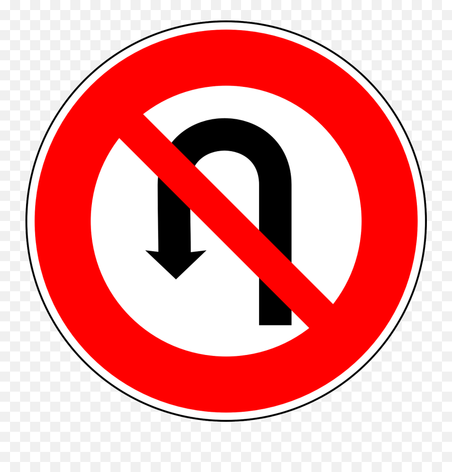 No U - No U Turn Traffic Signal Emoji,No Sign Png