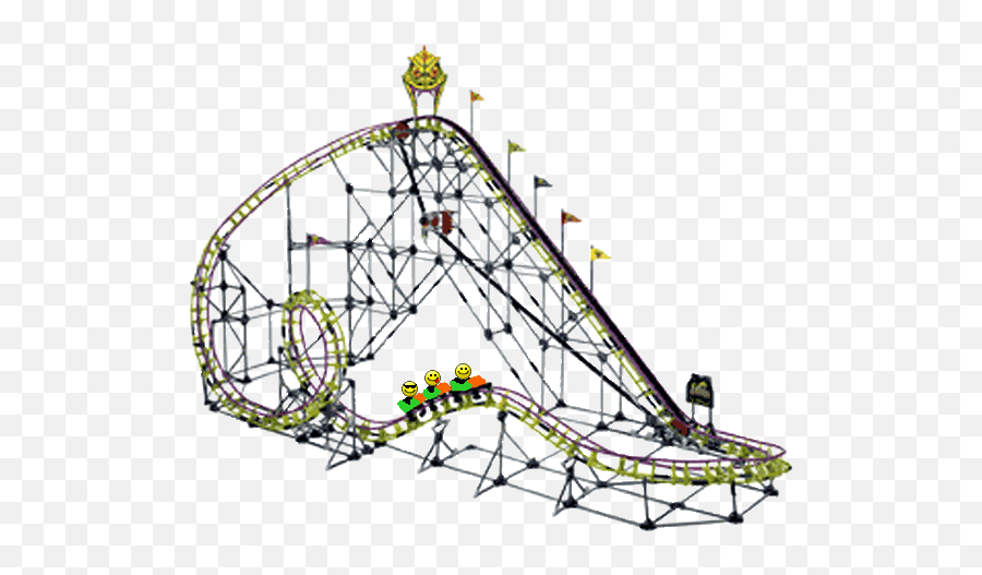 Beautiful Gif Roller Coaster Gif - Knex Screamin Serpent Roller Coaster Emoji,Roller Coaster Transparent