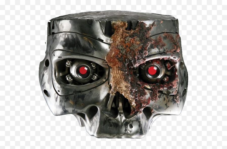 Download Terminator Skull Head Png Image For Free - Picsart Robot Face Png Emoji,Head Png