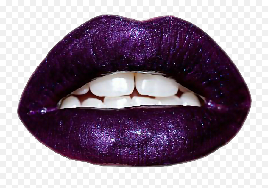 Purple Lips Png - Dark Purple Glossy Lip Emoji,Lip Png