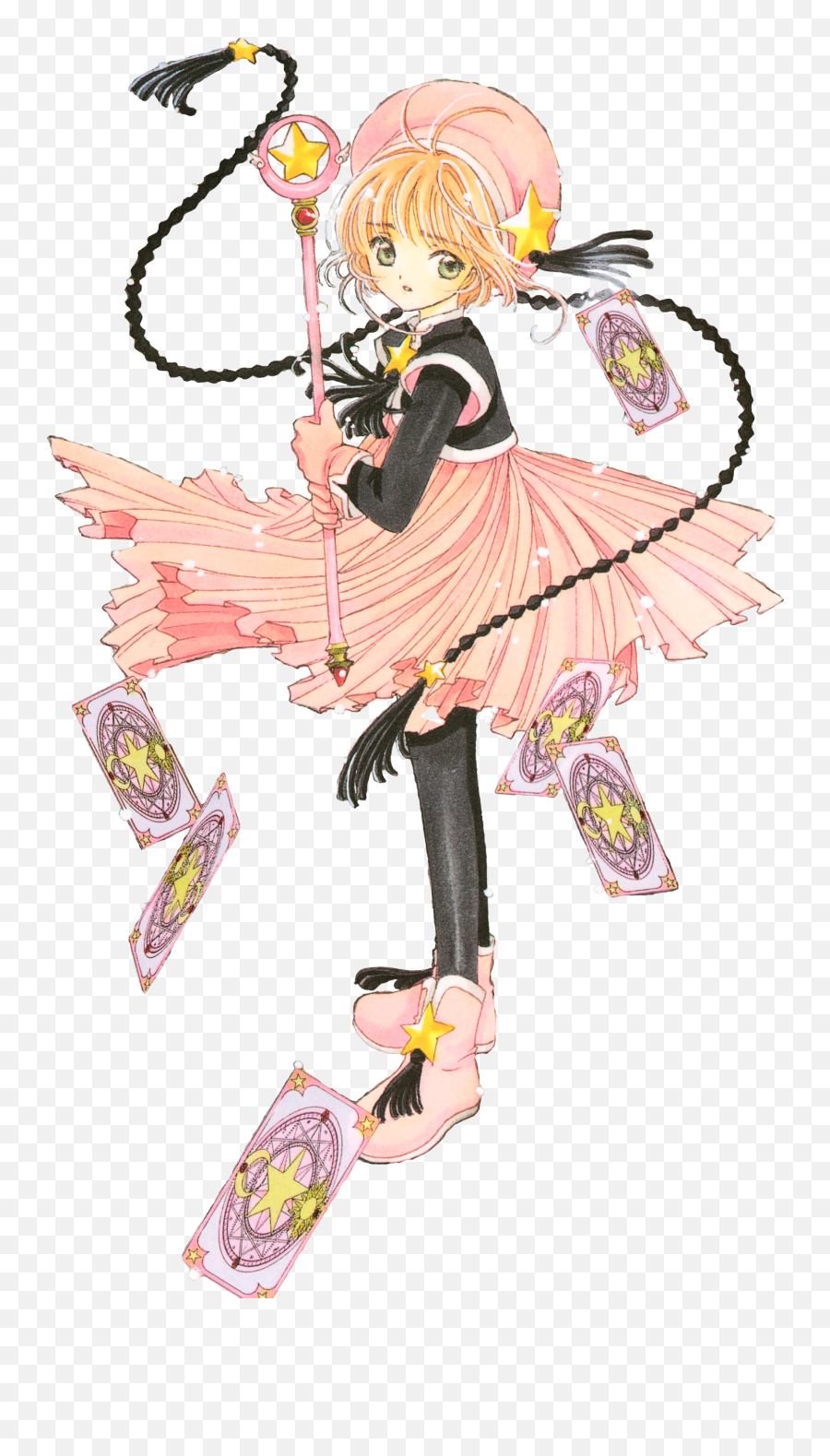 Final Pink And Black Star Costume Cardcaptor Sakura Wiki Emoji,Black Star Transparent