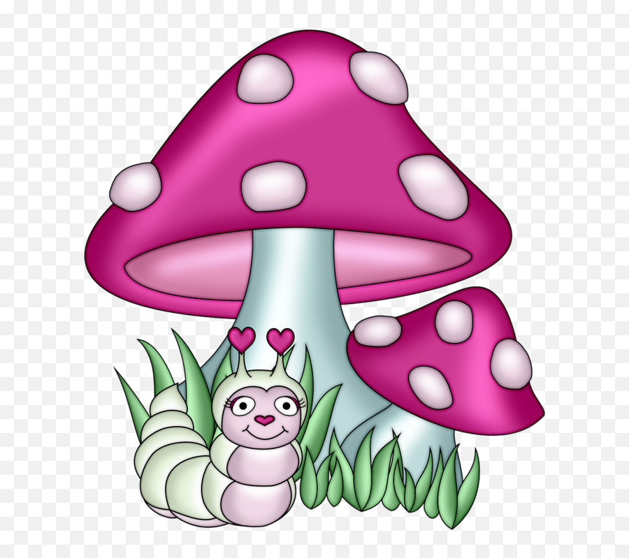 Download Mushrooms Clipart Cute Sun Cartoon - Mushroom Caterpillar With Mushrooms Clipart Emoji,Mushroom Clipart
