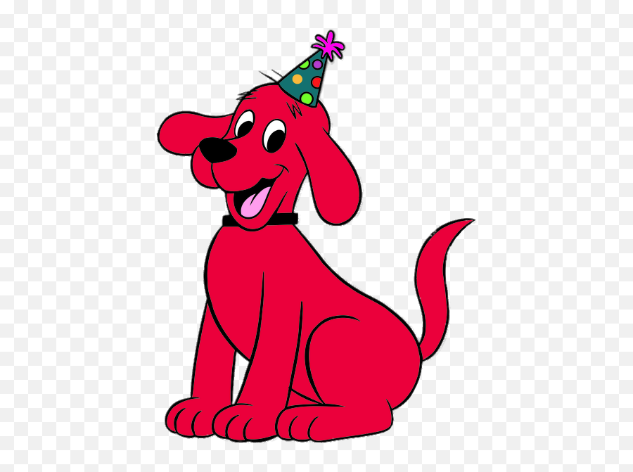 Big Red Dog Party Hat Png Image - Iphone Clifford The Big Red Dog Emoji,Clifford Clipart