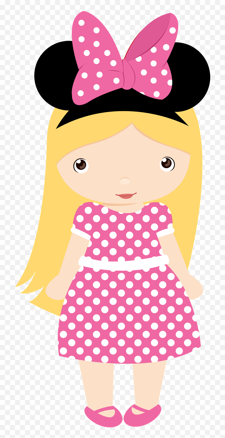 Pink Minnie Mouse - Minnie Mouse Girl Clipart Png Download Minnie Mouse Girl Clip Art Emoji,Minnie Mouse Png