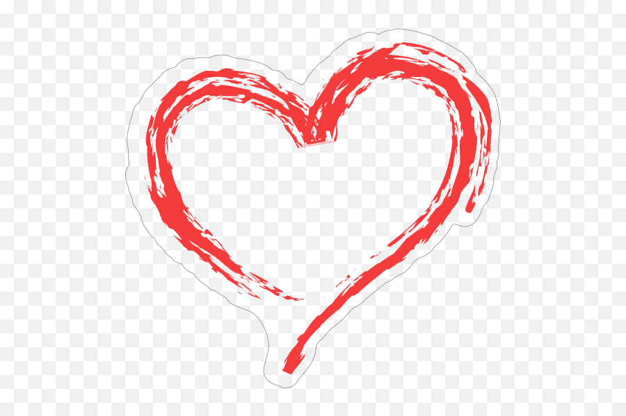 Red Brush Stroke Heart Sticker - There Is Great Love There Are Always Miracles Emoji,Red Brush Stroke Png
