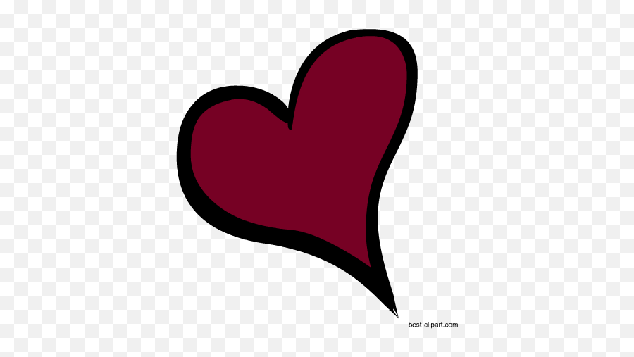 Download Hd Heart With Thick Black Outline Clip Art - Heart Emoji,Thick Clipart